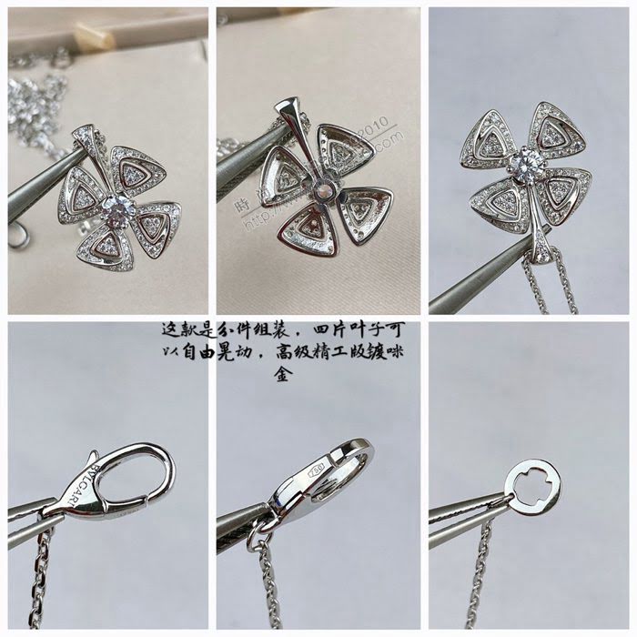 Bvlgari飾品 寶格麗新款925純銀項鏈 花瓣金色項鏈  zgbq3070